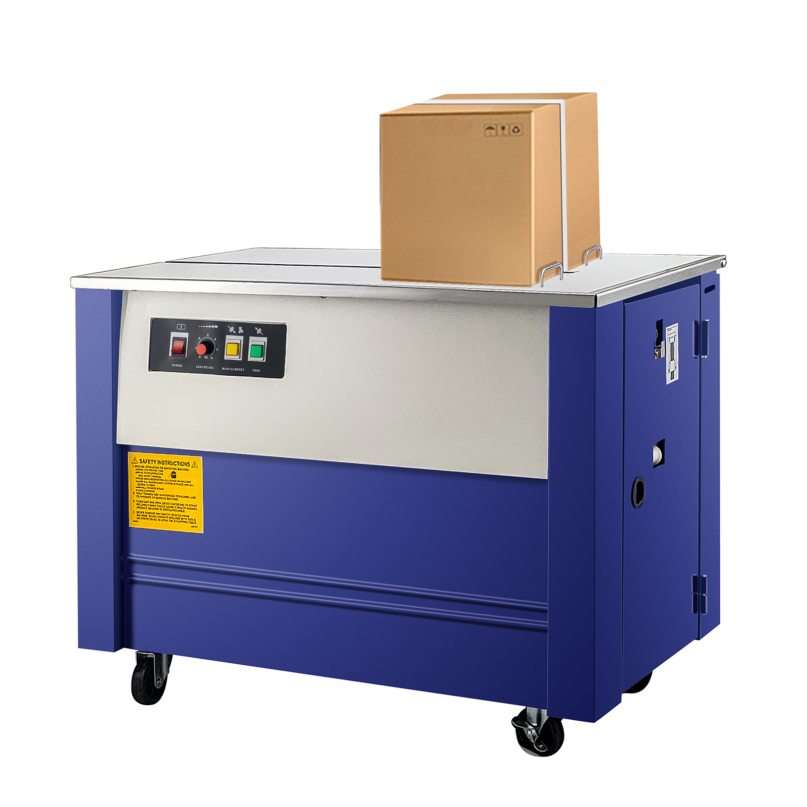 KZB semi-automatic PP strapping machine, carton bundling machine, industrial grade packaging machine, no buckle hot melt