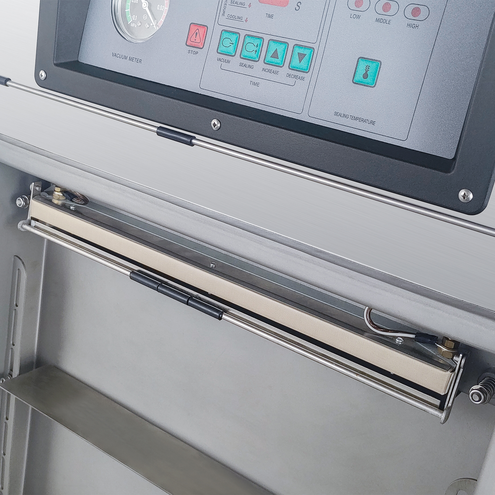 DZX-400 Tilted Vacuum Sealer for Upright Bags - Stationary Design with Swivel Wheels, Ideal for Home & Commercial Us