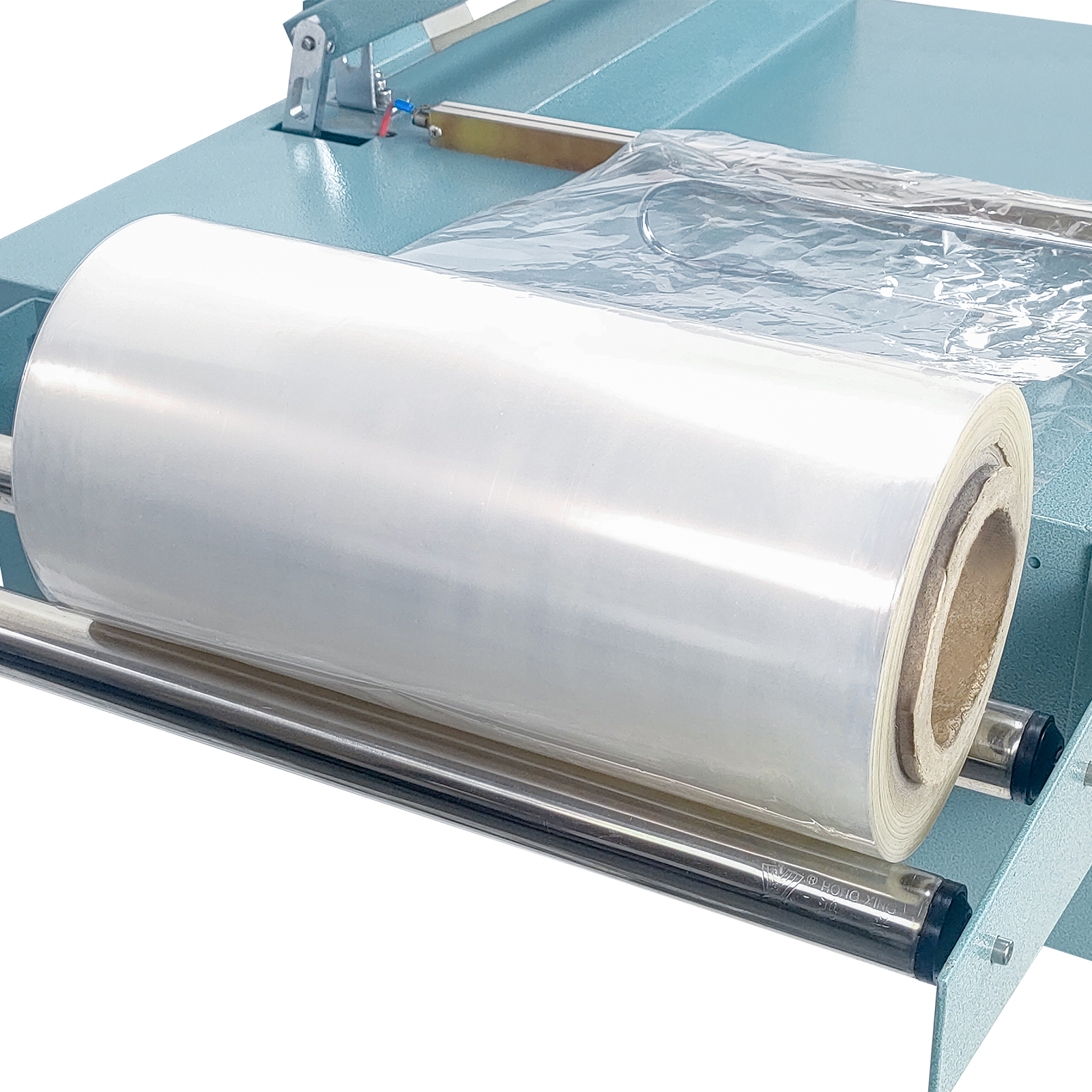 FC-5540 L-Shaped Sealing & Cutting Machine: Simultaneously seals and cuts heat-shrinkable packaging for efficient product wrapping.