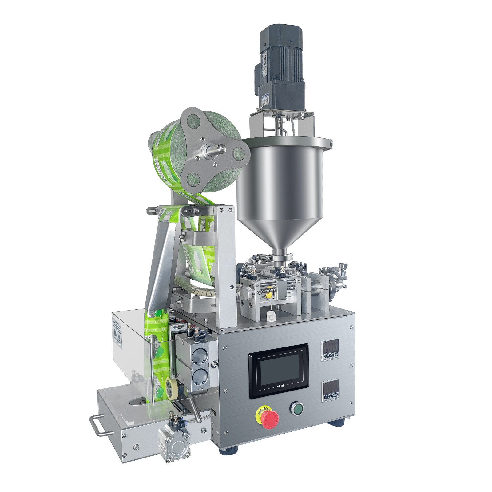 DFJ-200 Sauce Filling Machine Pneumatic Sealing Mixing System High-Precision